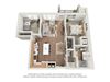 2 Bedroom 3D Floor Plan
